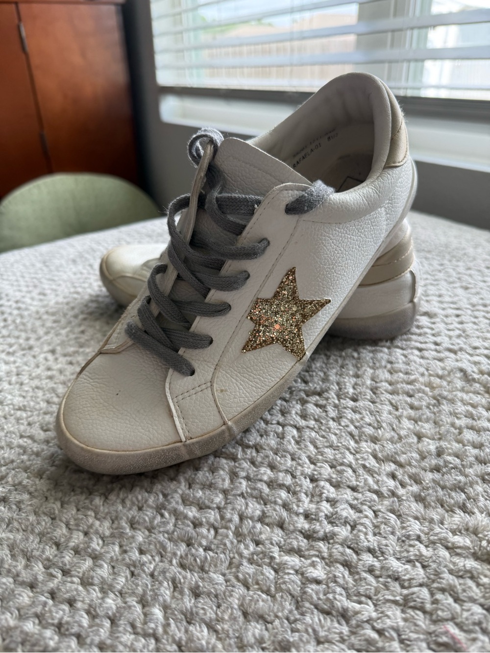 ShuShop White Leather Sneakers size 8.5